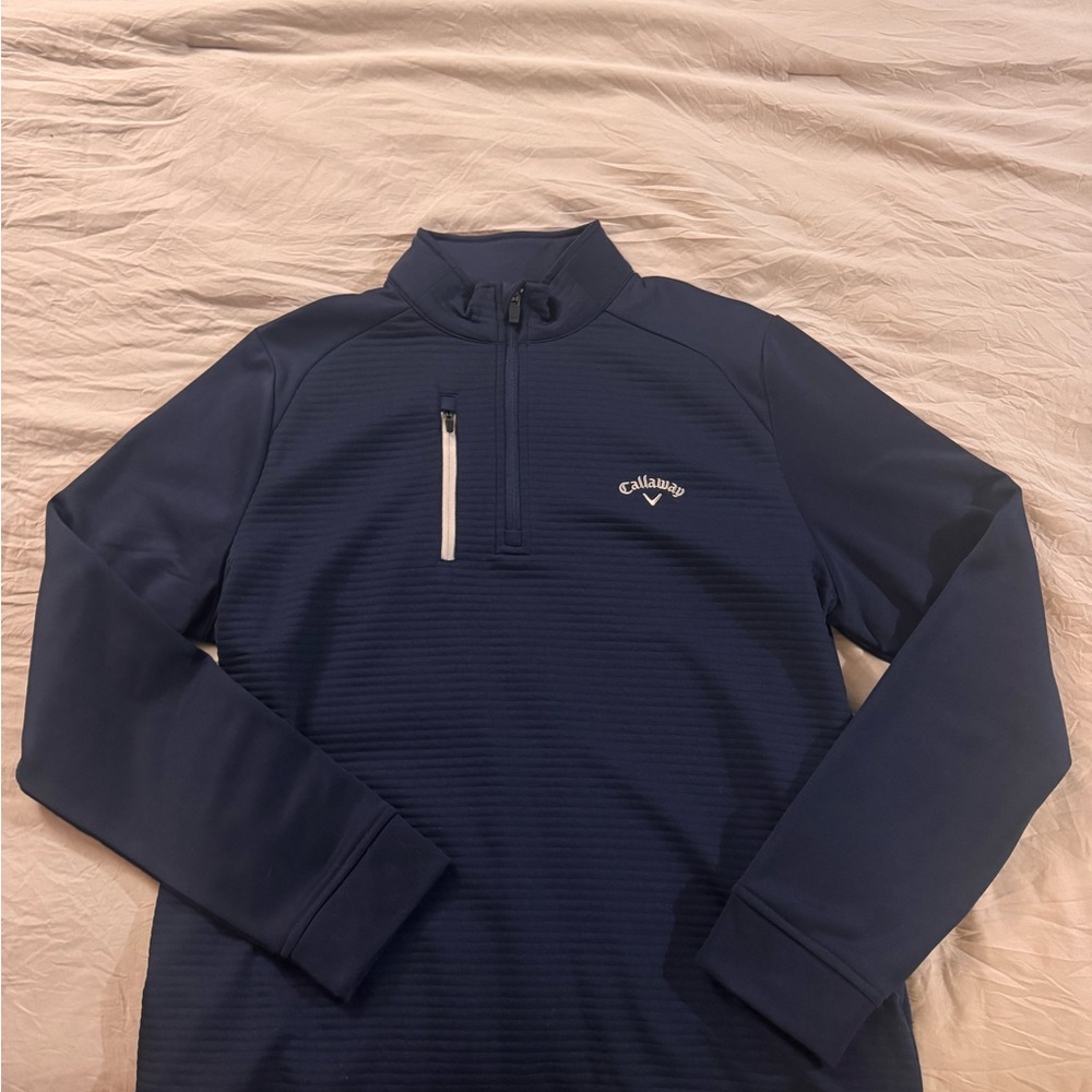 Callaway Blue Quarter-Zip Pullover with Chest Pocket